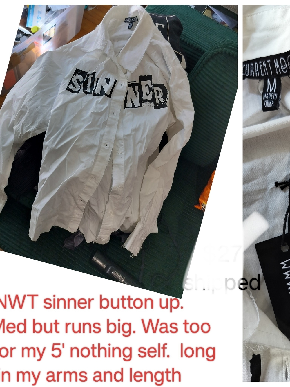 SINNER Button-Up